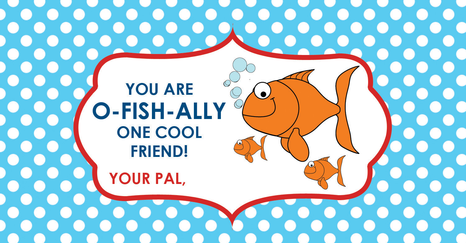 Will You Be My Valentine? Free Valentine Goldfish Printable
